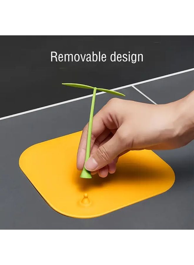 غطاء تصريف مزين بتصميم نباتي لطيف مانع للانزلاق لفتحة تصريف الحمام والمطبخ - Image 4